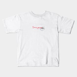 tom yum - Thai red - Flag Color - with sketch Kids T-Shirt